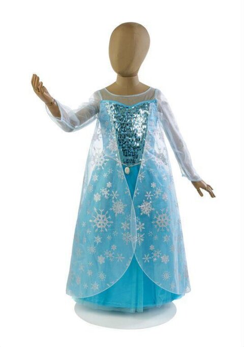 Kids Elsa Frozen Costume on Mannequin