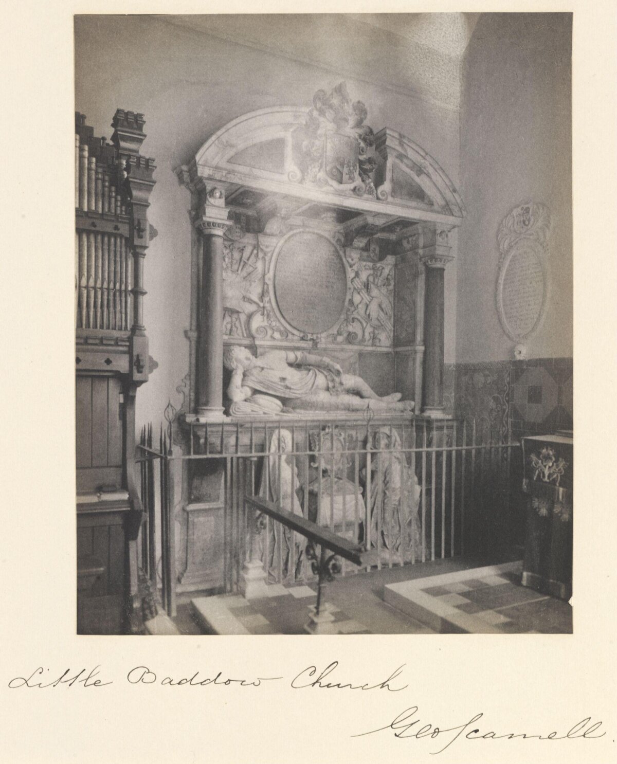 Monument in Little Baddow Church