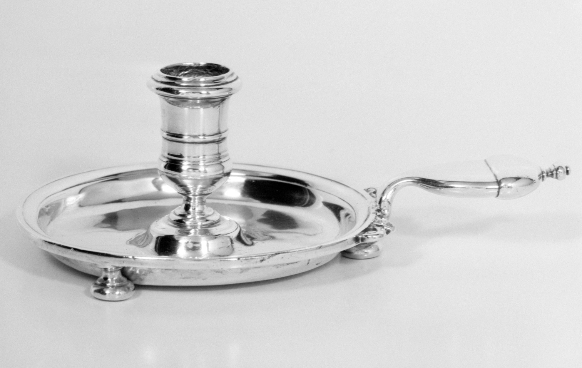 Silver Handled Chamber Candlestick