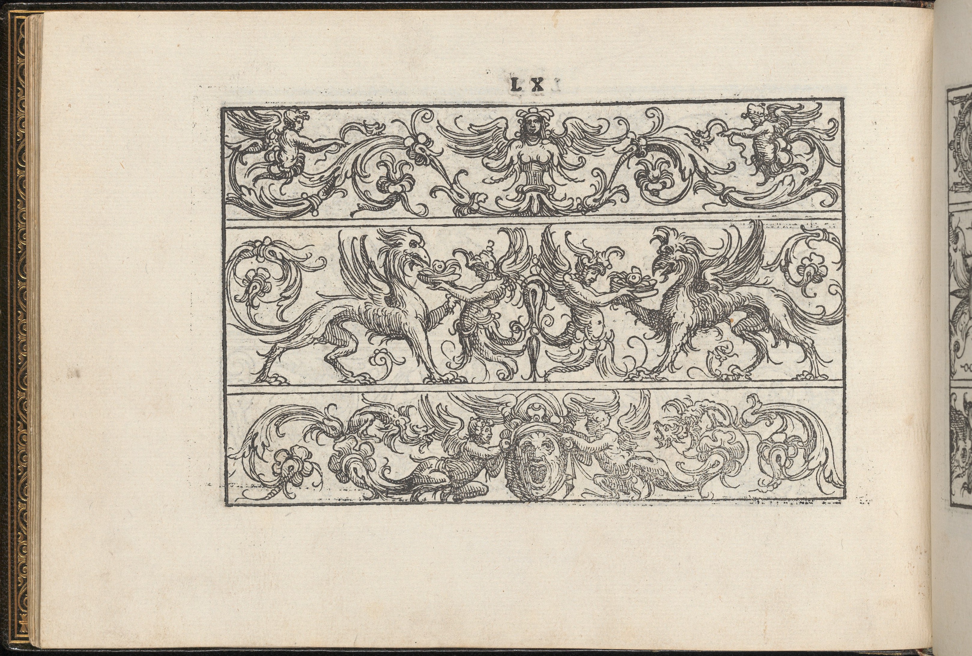 Antique Decorative Woodcut Frieze