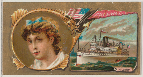 Fall River Line Pilgrim Steamship Trade Card
