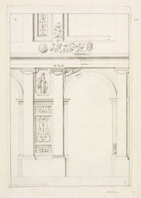 Classical Interior Architectural Design Sketch