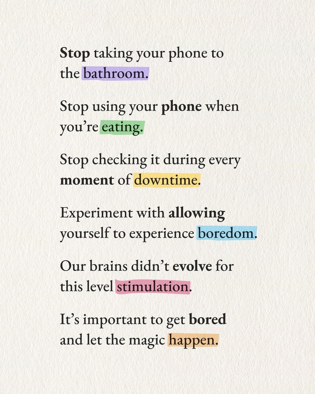 Quote on Healthy Phone Use and Boredom