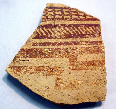 Ancient Painted Pottery Fragment