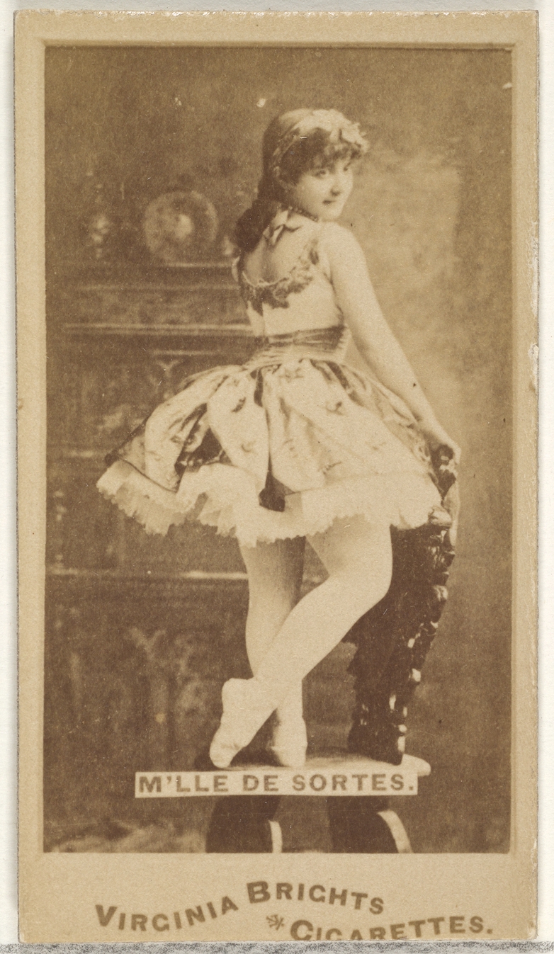 Vintage Cigarette Card of M'lle De Sortes