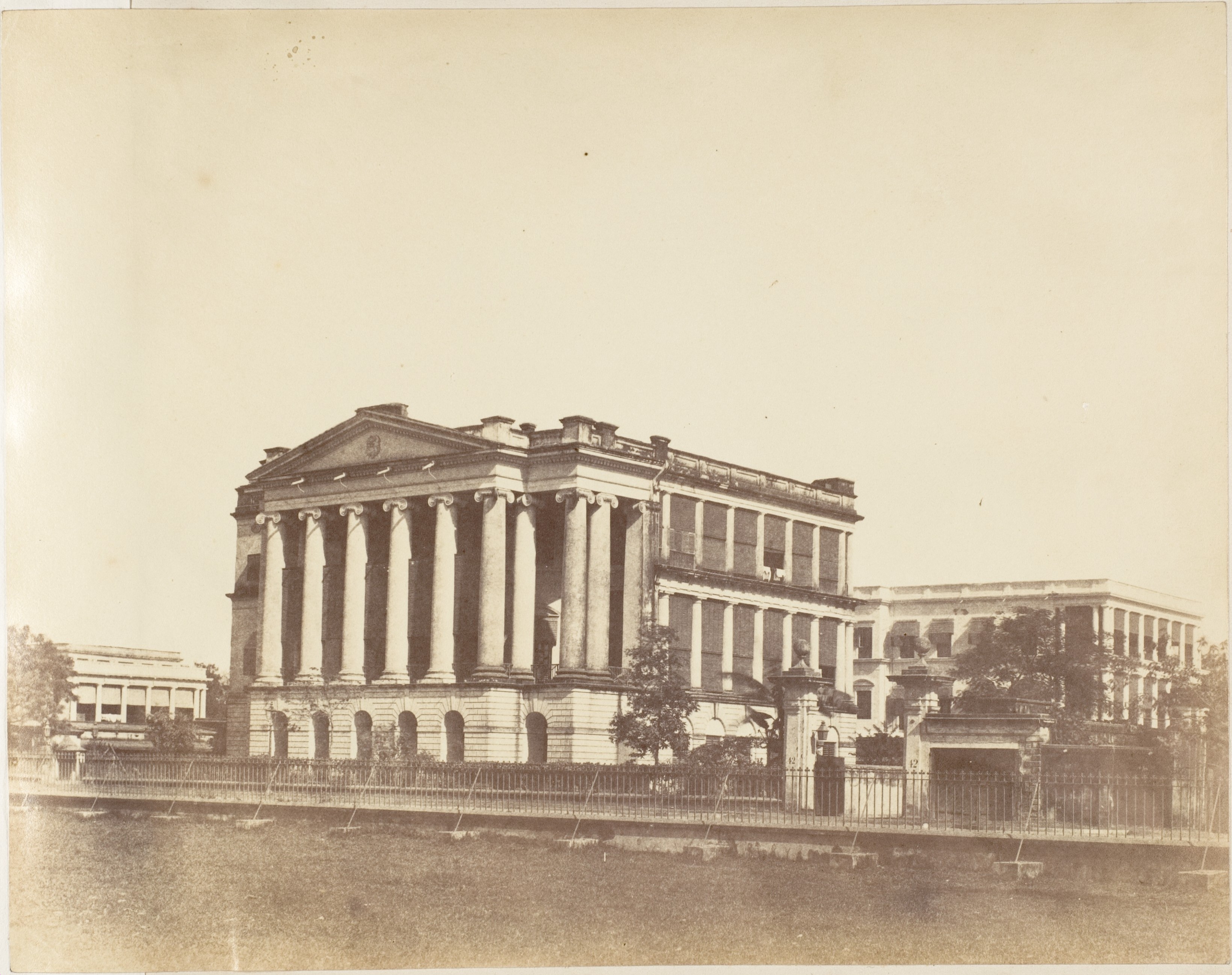 Vintage Grand Columned Waterfront Building