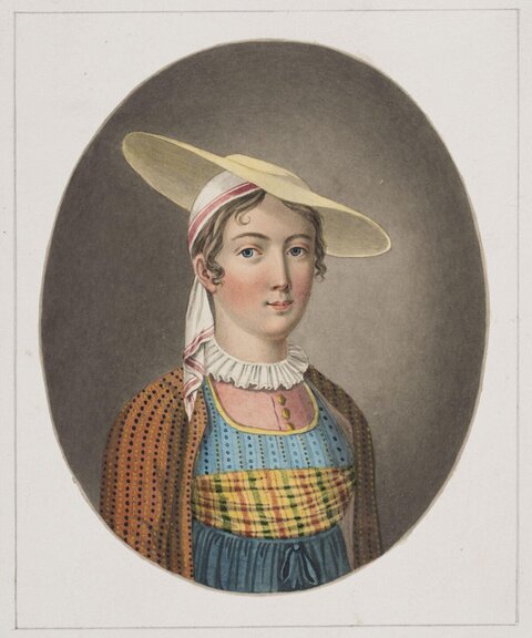 Portrait of Woman in Traditional Dress