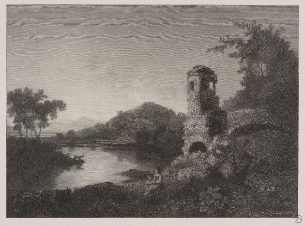 River Landscape with Ruined Tower