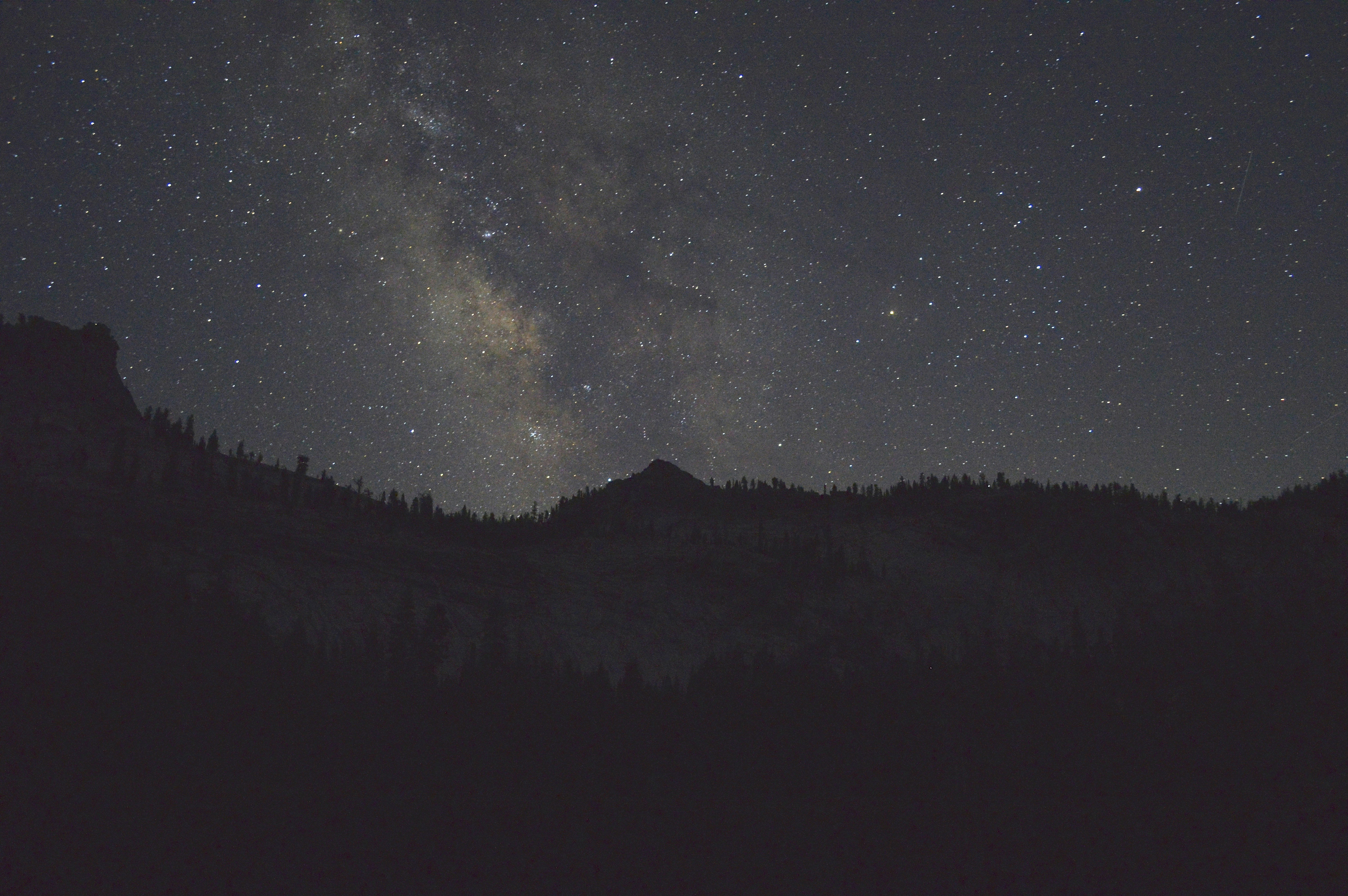Milky Way Over Night Mountains