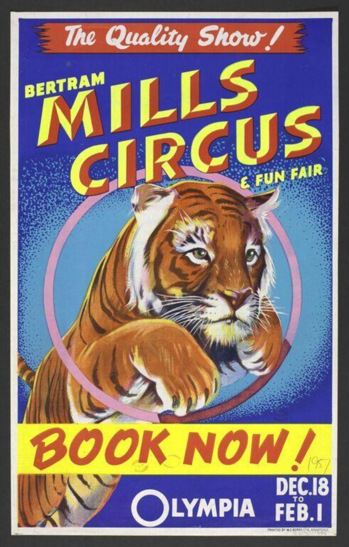 Bertram Mills Circus Vintage Poster