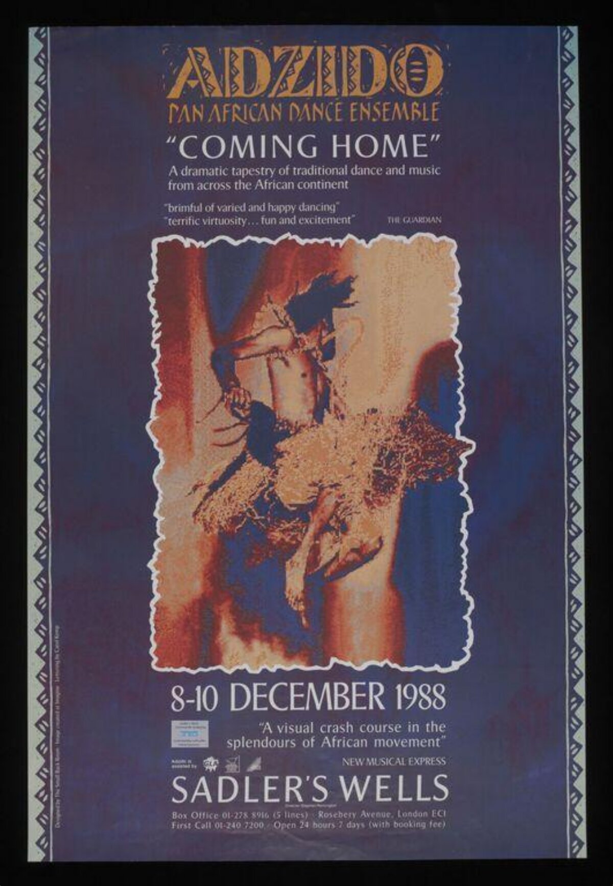 1988 Adzido Dance Performance Poster