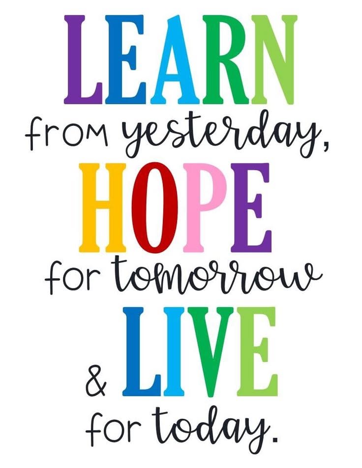 Inspirational Learn Hope Live Quote