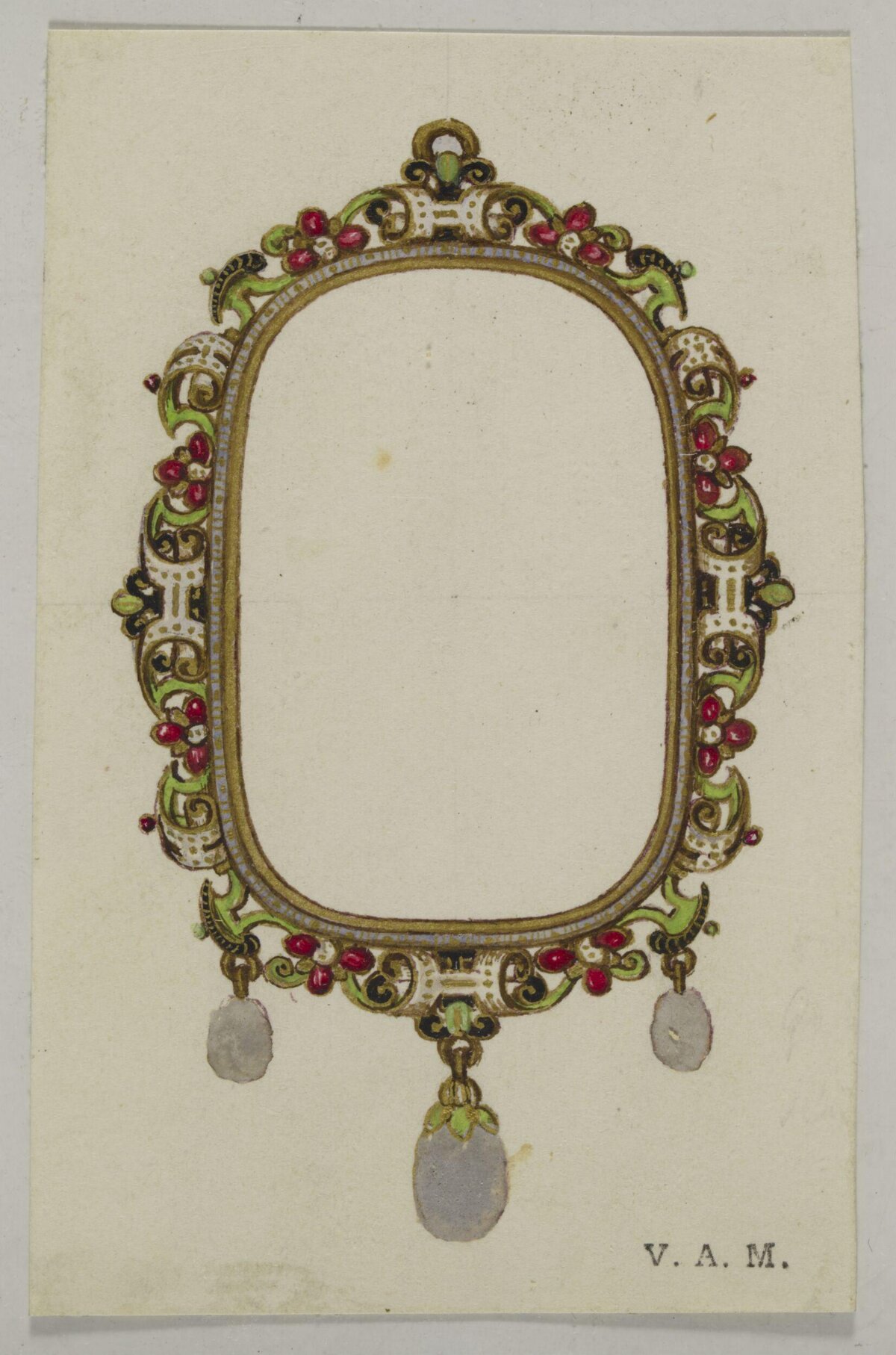 Ornate Jewelry Pendant Frame Design
