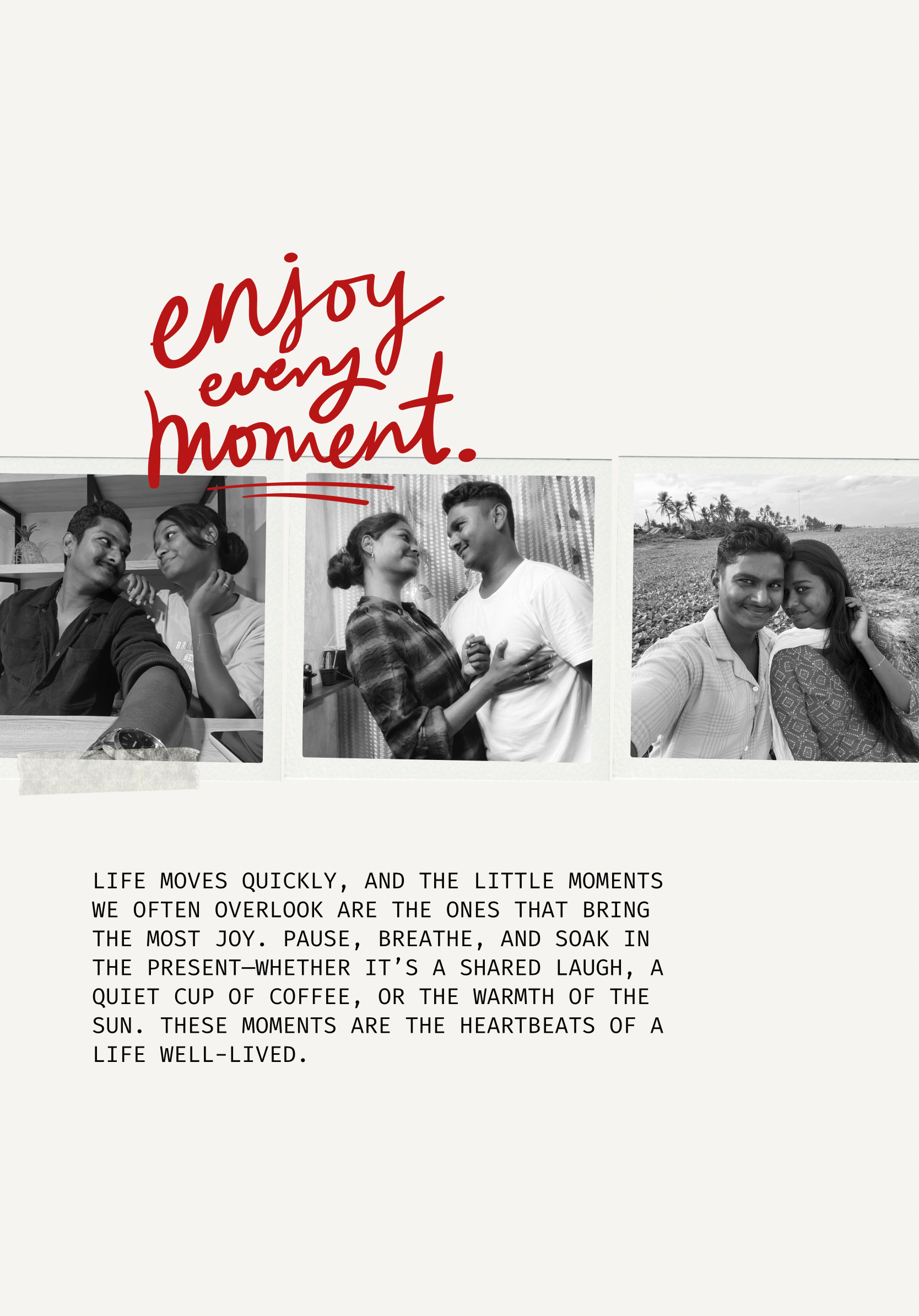 Enjoy Every Moment Couple Collage
