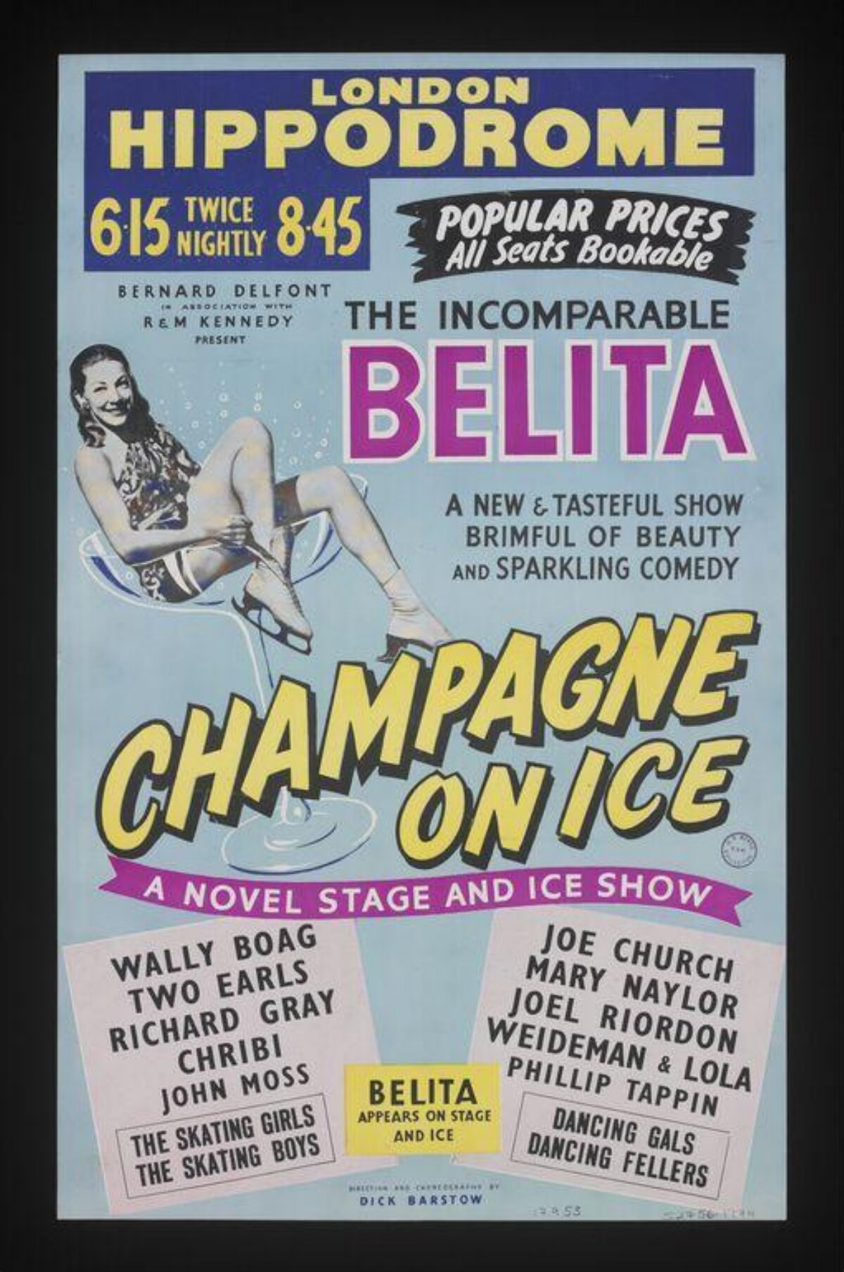 Vintage Champagne on Ice Show Poster