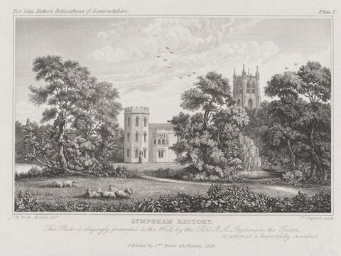 Lympsham Rectory 1829 Engraving