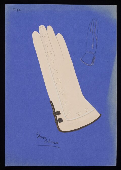 Fashion Design Sketch of Ivory Glove
