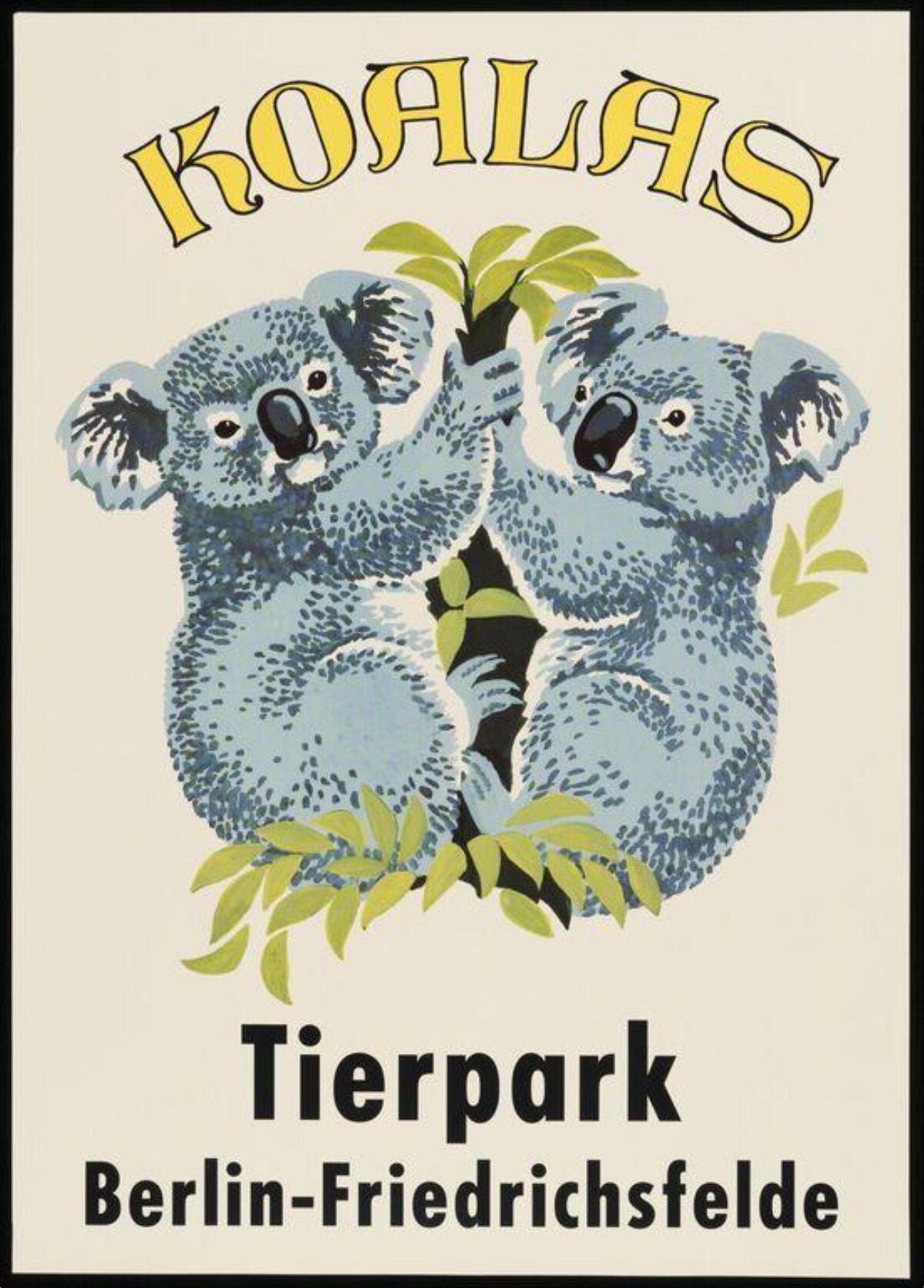 Vintage Koalas Tierpark Berlin Poster