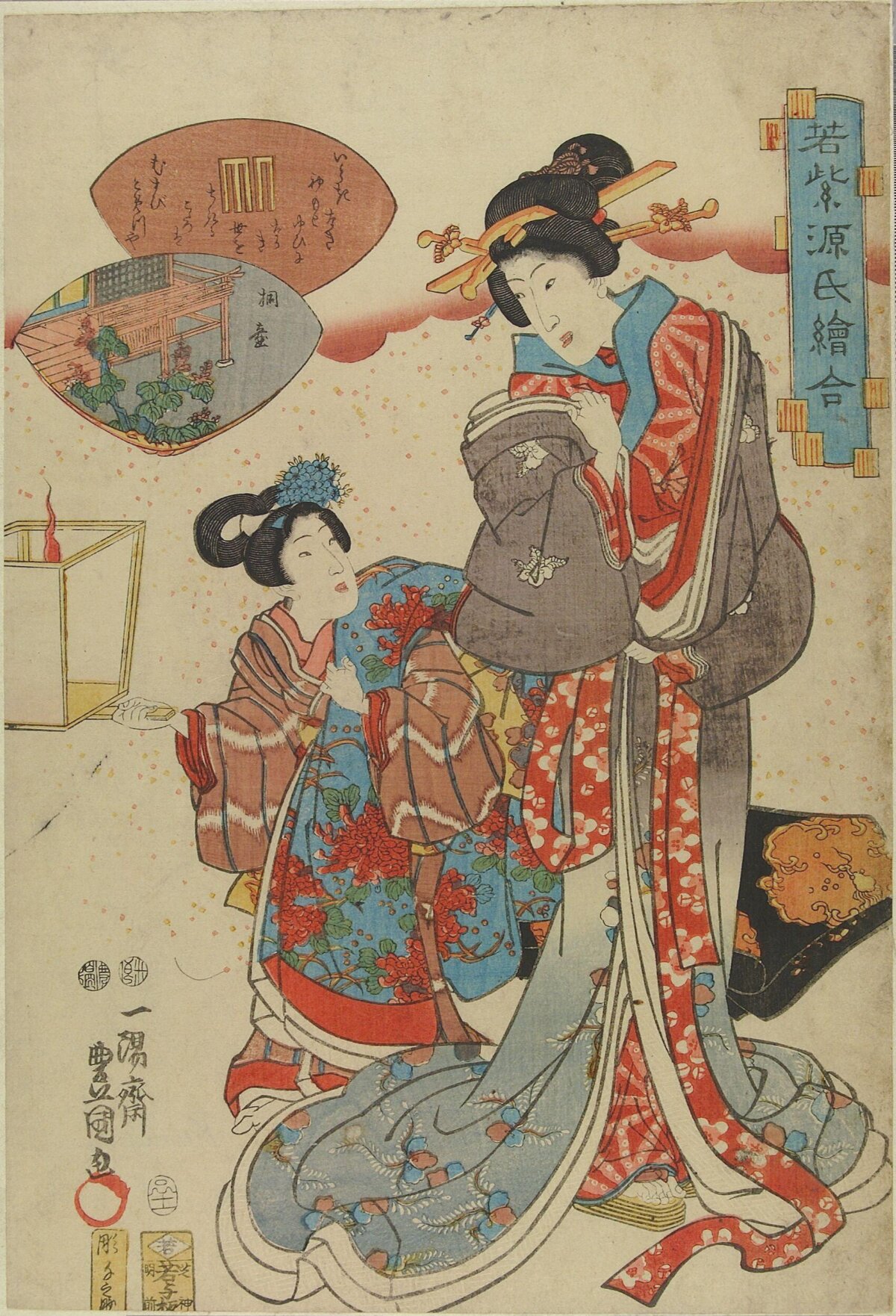 Japanese Ukiyo-e of Two Women