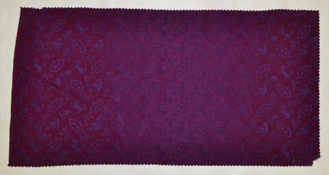 Purple Paisley Patterned Fabric Swatch