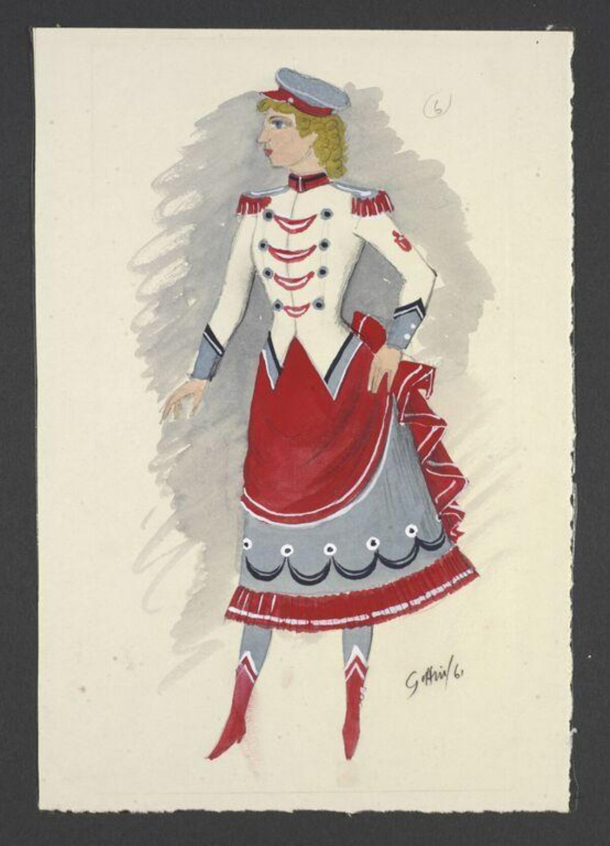 Female Marcher Costume Design Sketch
