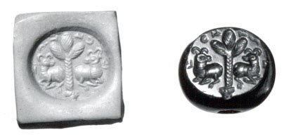 Two Ancient Carved Stamp Seals