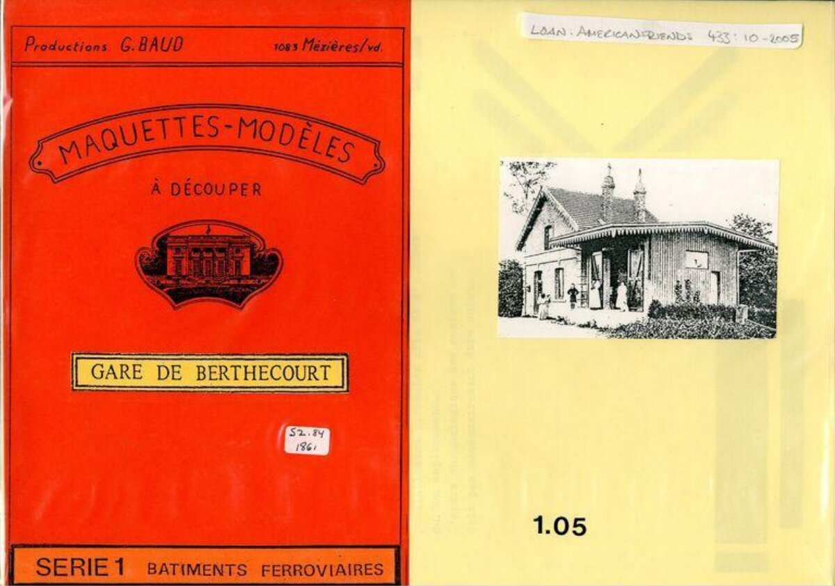 Berthecourt Station Paper Model Kit