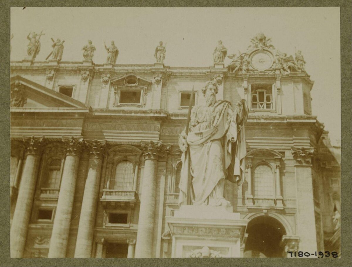 Vintage Statue at St. Peter's Basilica