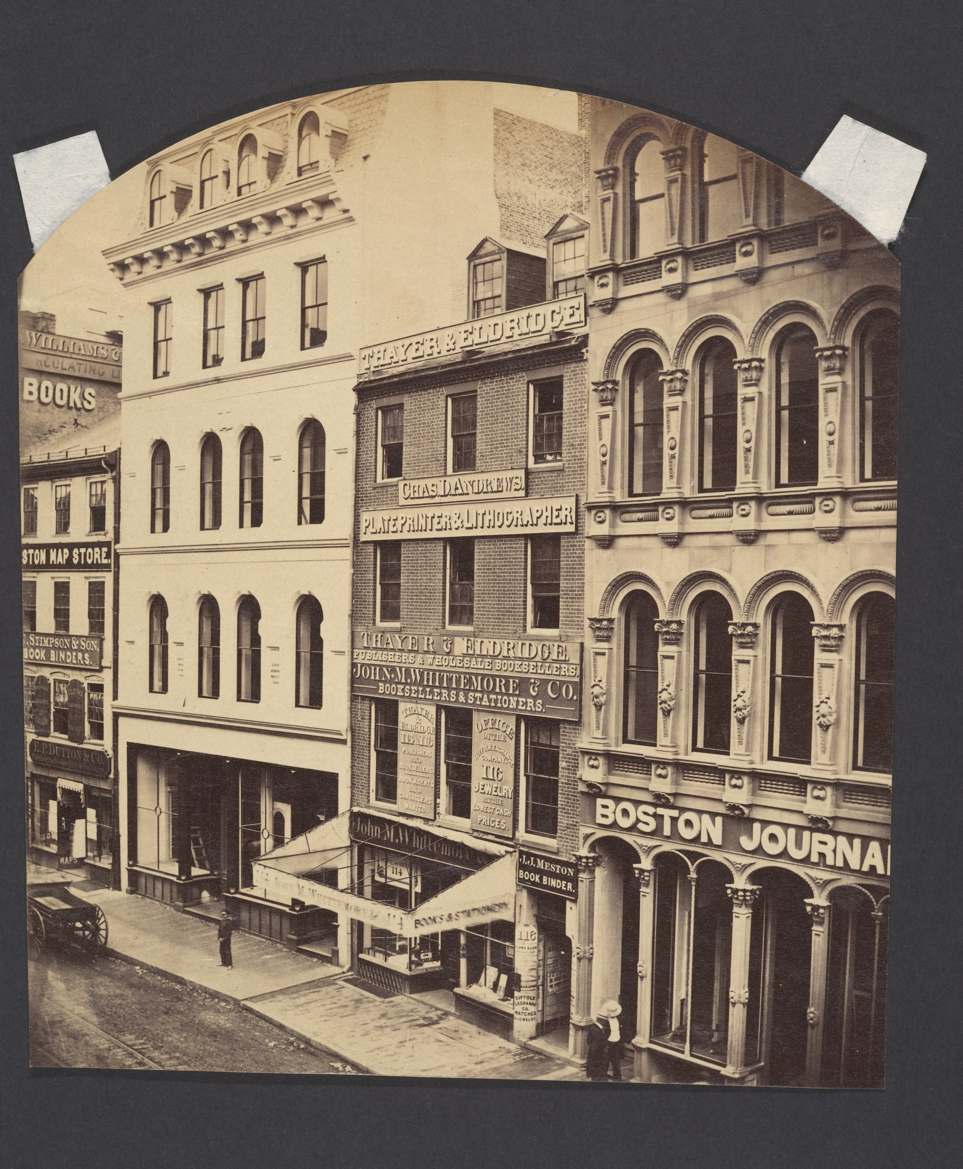 Vintage Boston Street Storefronts