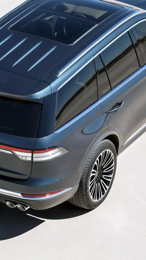 Dark Gray Luxury SUV Overhead View