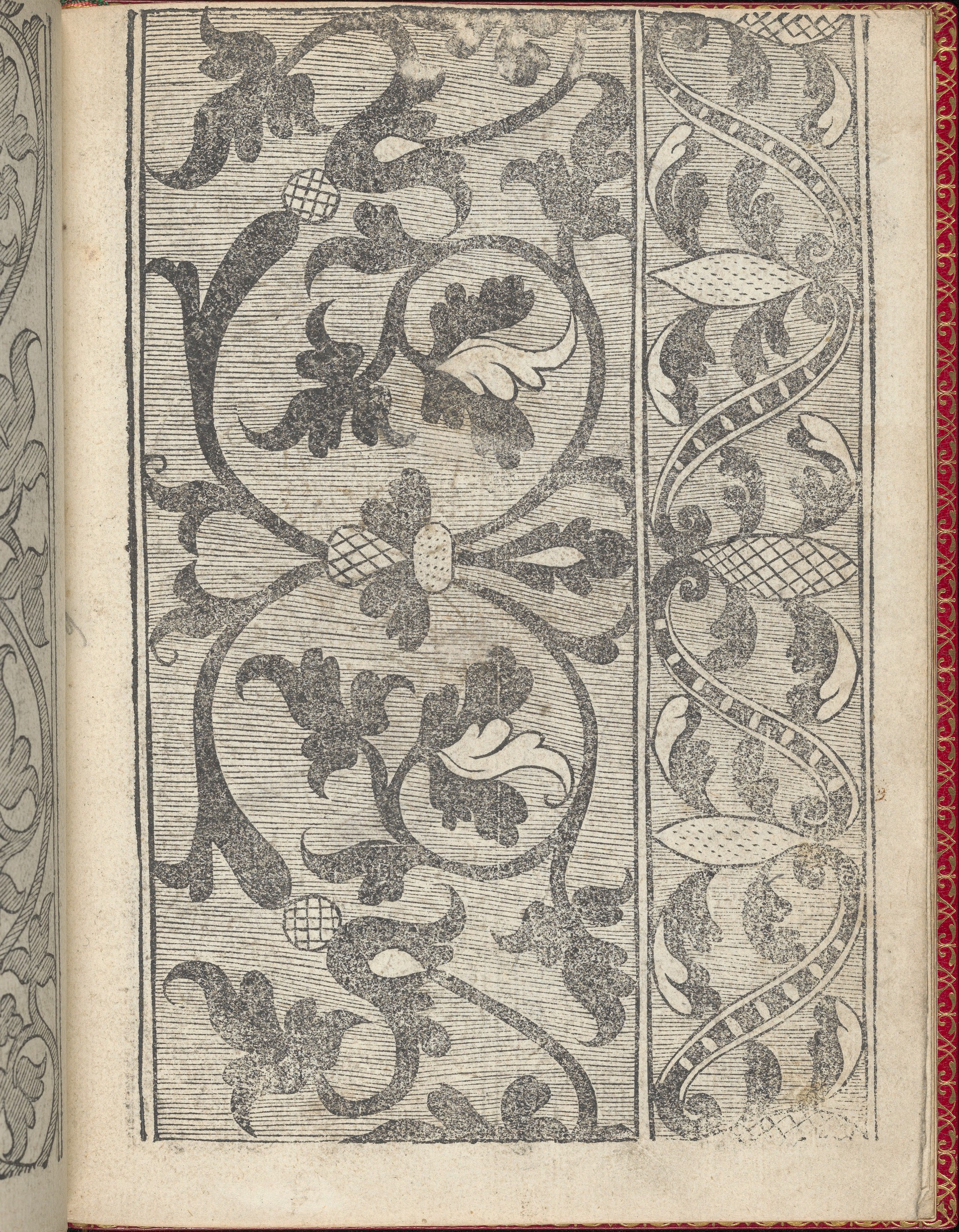 Antique Floral Vine Woodblock Pattern