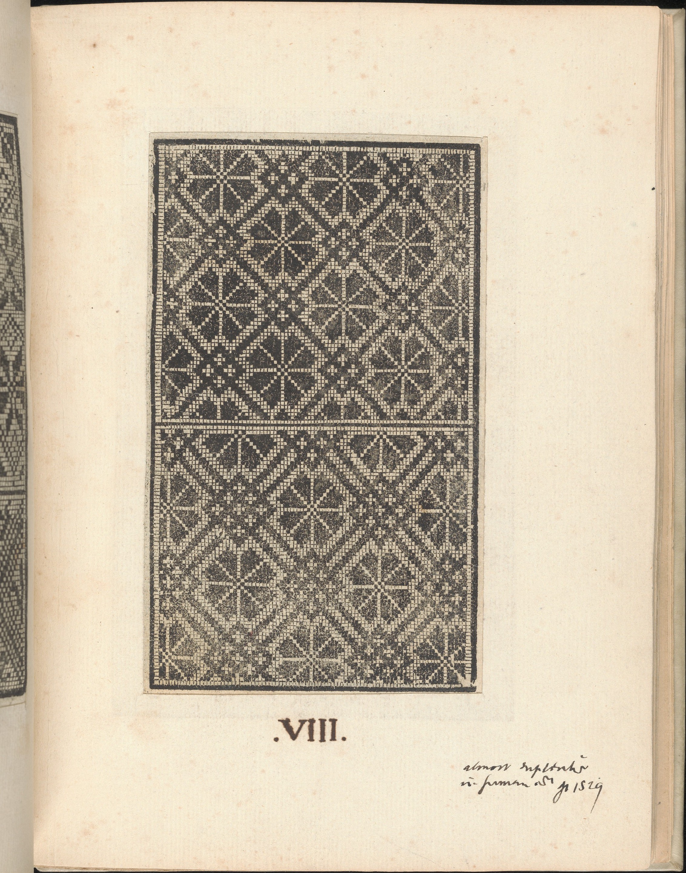 1829 Antique Mosaic Pattern Print