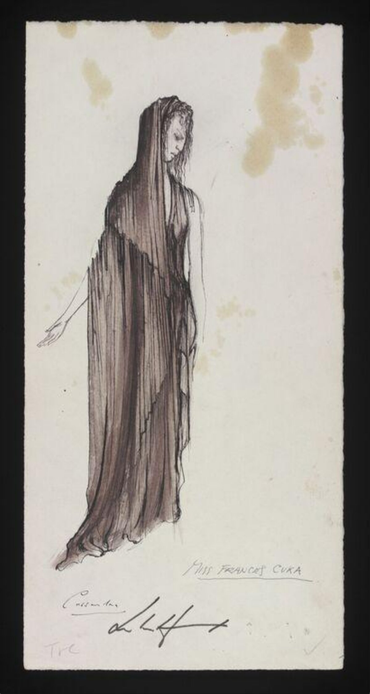 Costume Sketch of Standing Woman