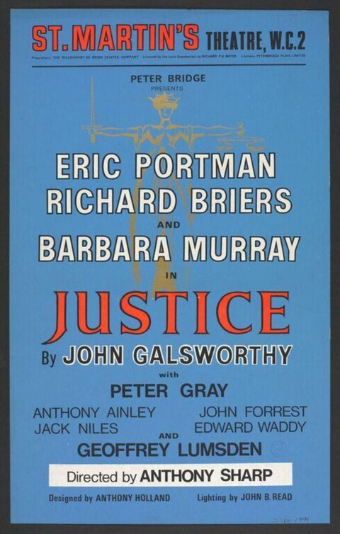 Vintage Theatre Poster for Justice