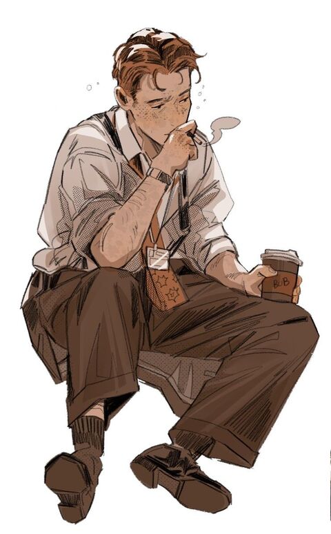 Tired Office Worker on Break