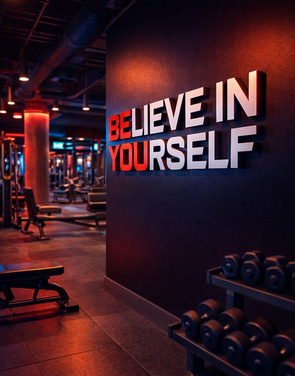 Motivational Quote On Gym Wall