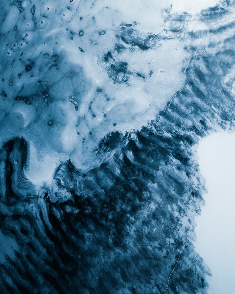 Abstract Blue Fluid Ink Texture