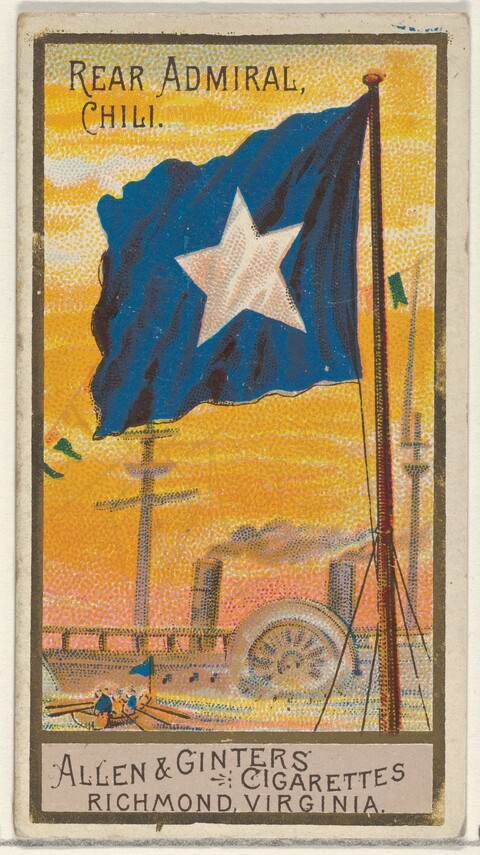 Chile Rear Admiral Flag Cigarette Card