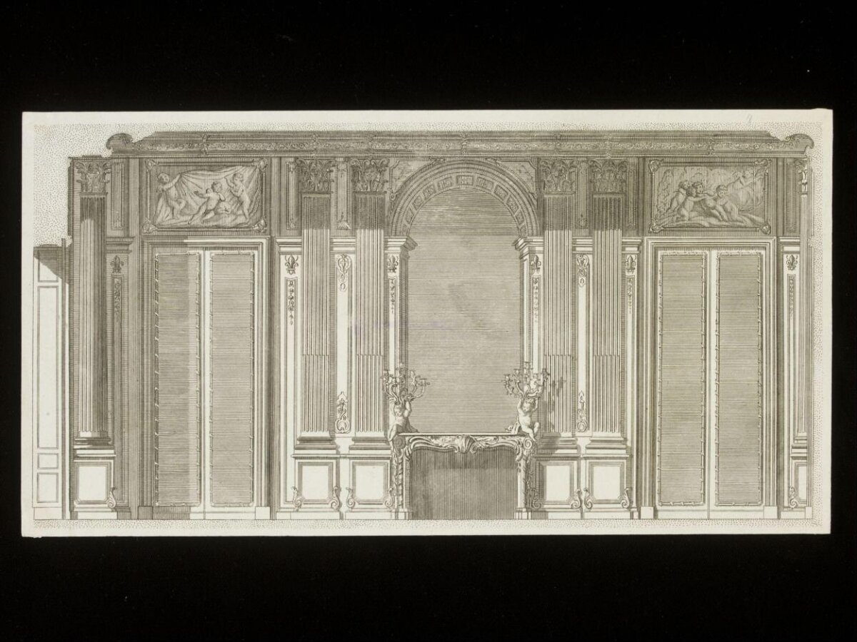 Classical Interior Wall Design Engraving
