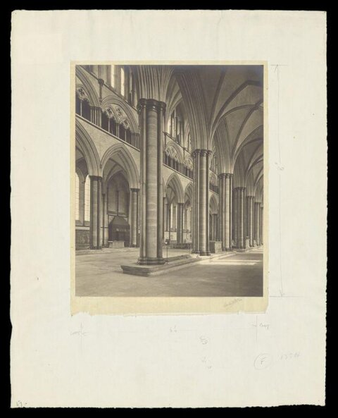 Gothic Cathedral Nave Interior