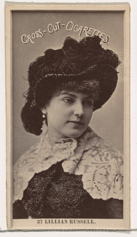 Vintage Cigarette Card of Lillian Russell