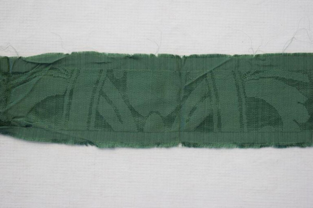 Green Patterned Fabric Strip