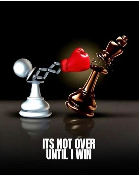 Pawn Beats King Motivational Graphic