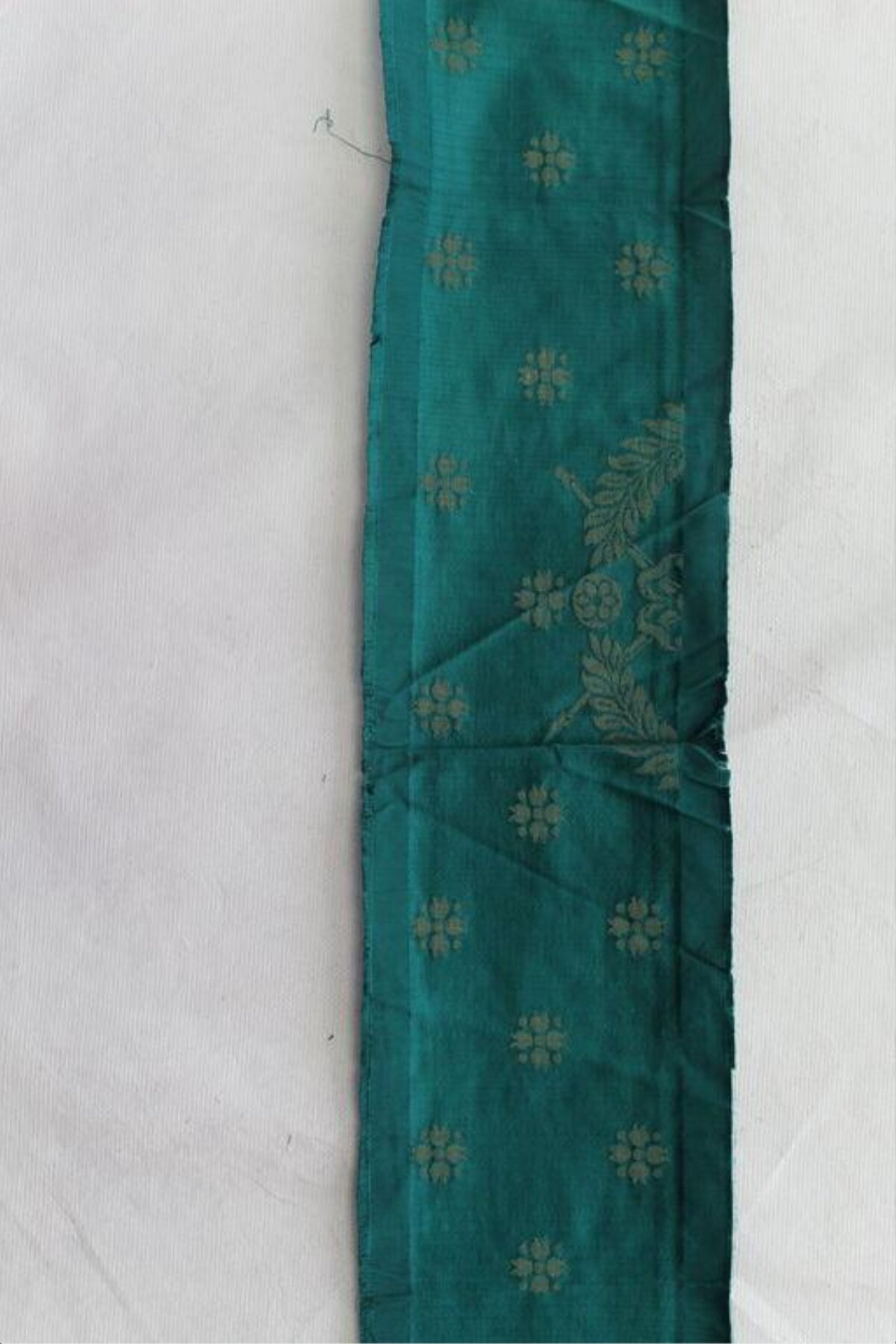 Teal Patterned Fabric Strip