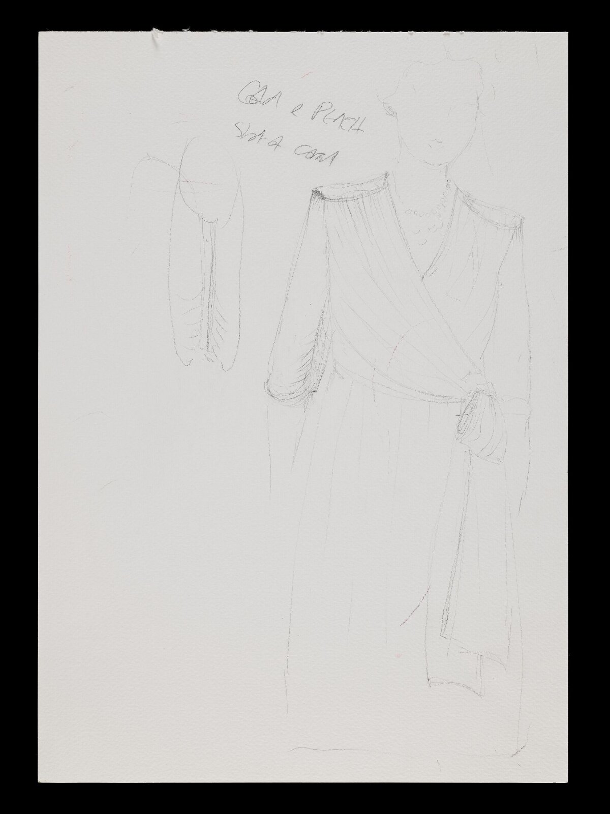 Pencil Sketch of Dress Design