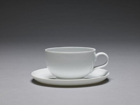 White Teacup and Saucer