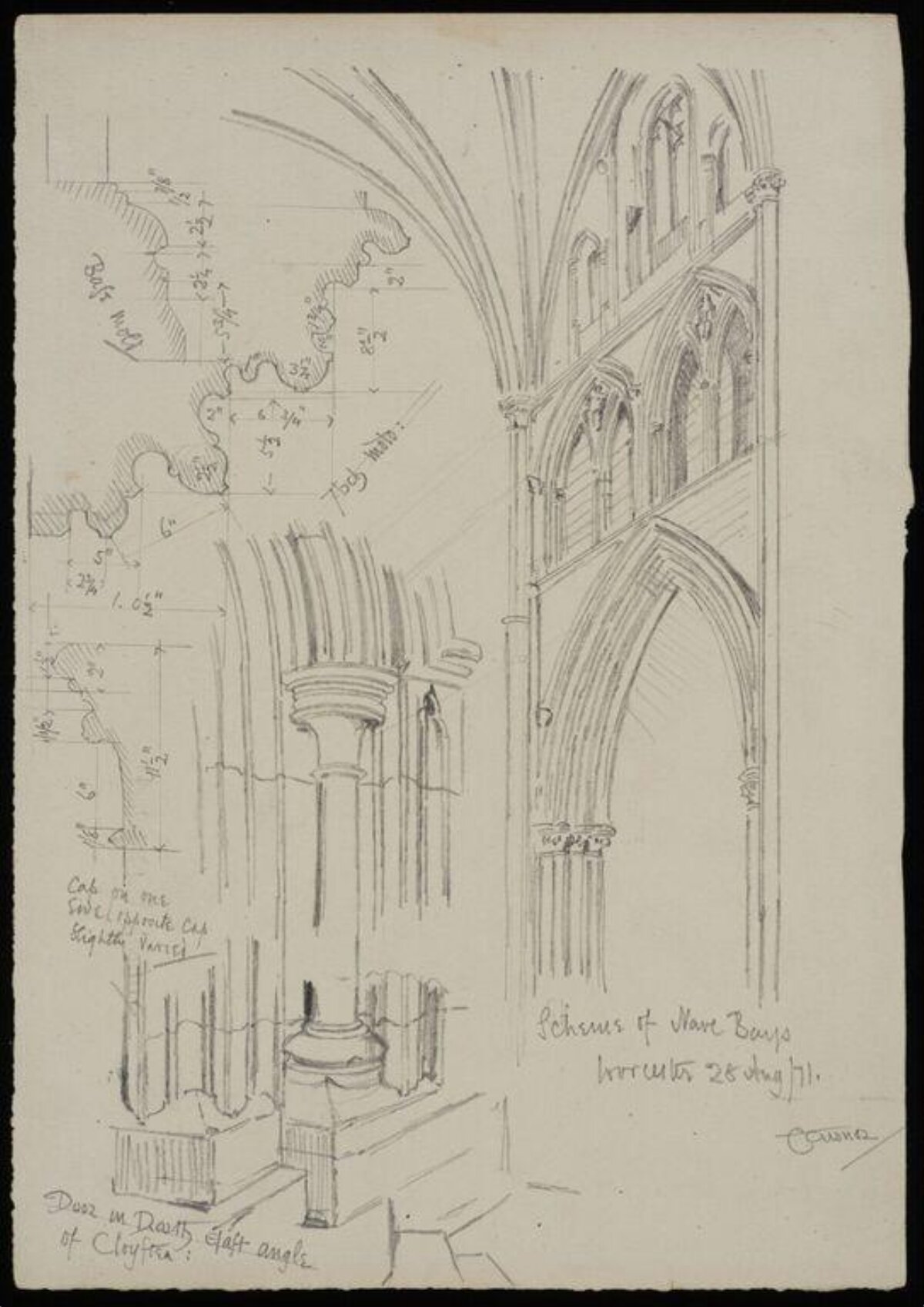 1871 Nave Bays Architectural Sketch