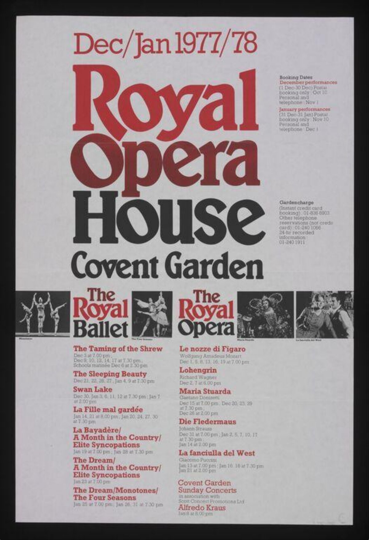 1977 Royal Opera House Event Poster
