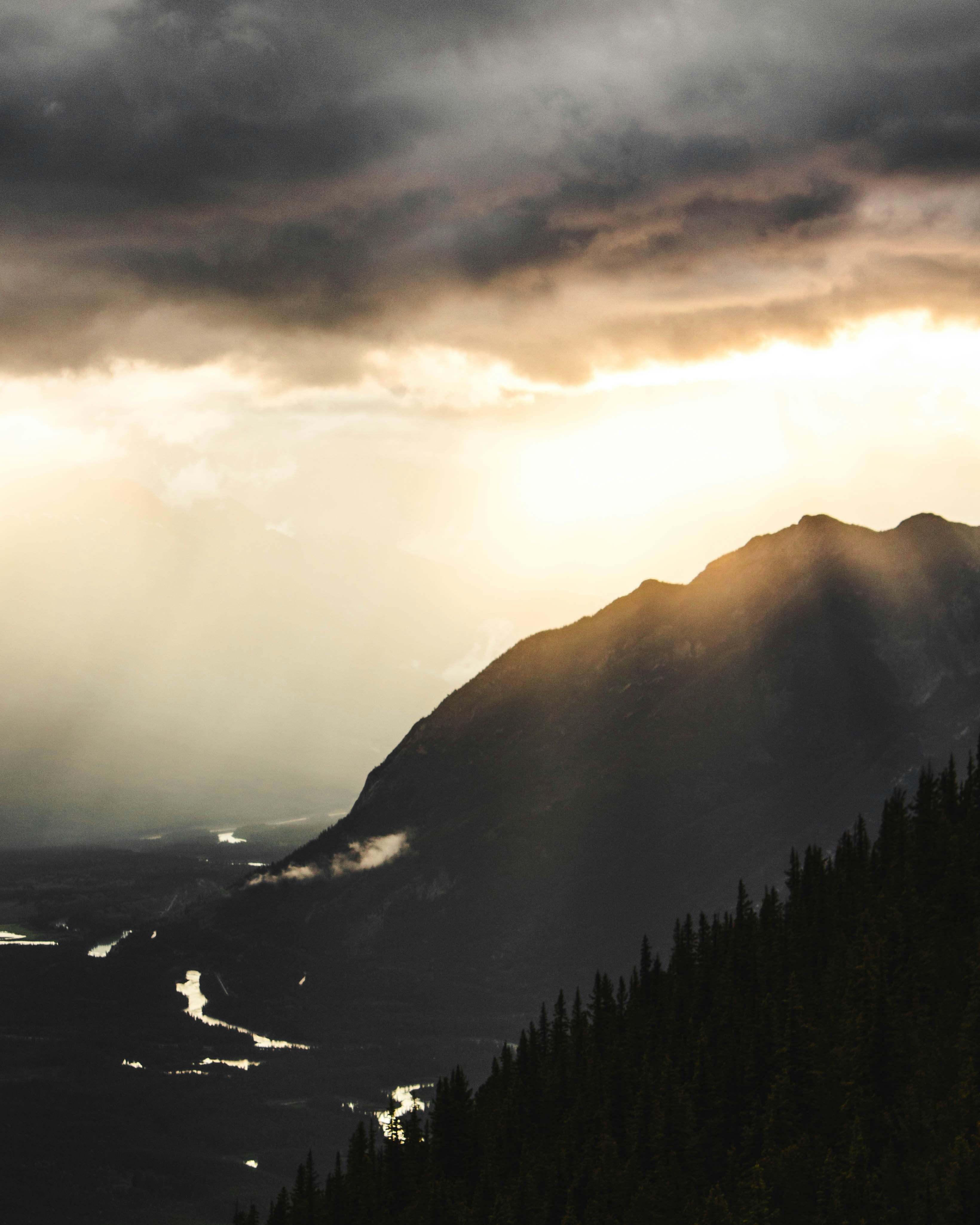 Sunbeams Over Mountain Valley