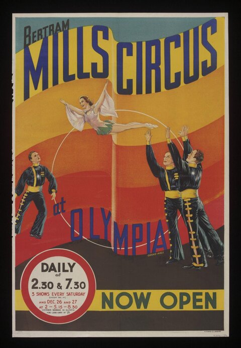 Vintage Bertram Mills Circus Poster